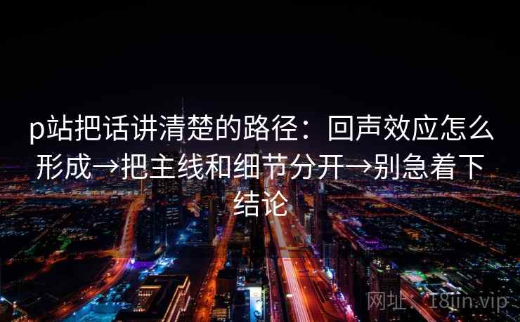 p站把话讲清楚的路径：回声效应怎么形成→把主线和细节分开→别急着下结论