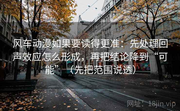 风车动漫如果要读得更准：先处理回声效应怎么形成，再把结论降到“可能”（先把范围说透）
